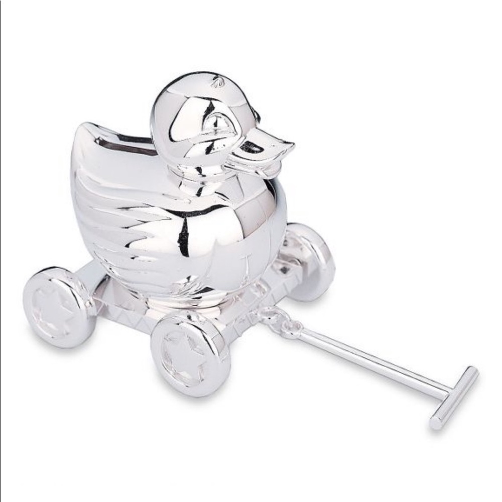Reed and Barton silver duck bank
